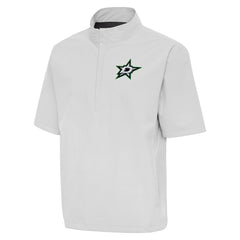 NHL Dallas Stars Antigua Brisk Quarter-Zip Windbreaker - Heather Gray