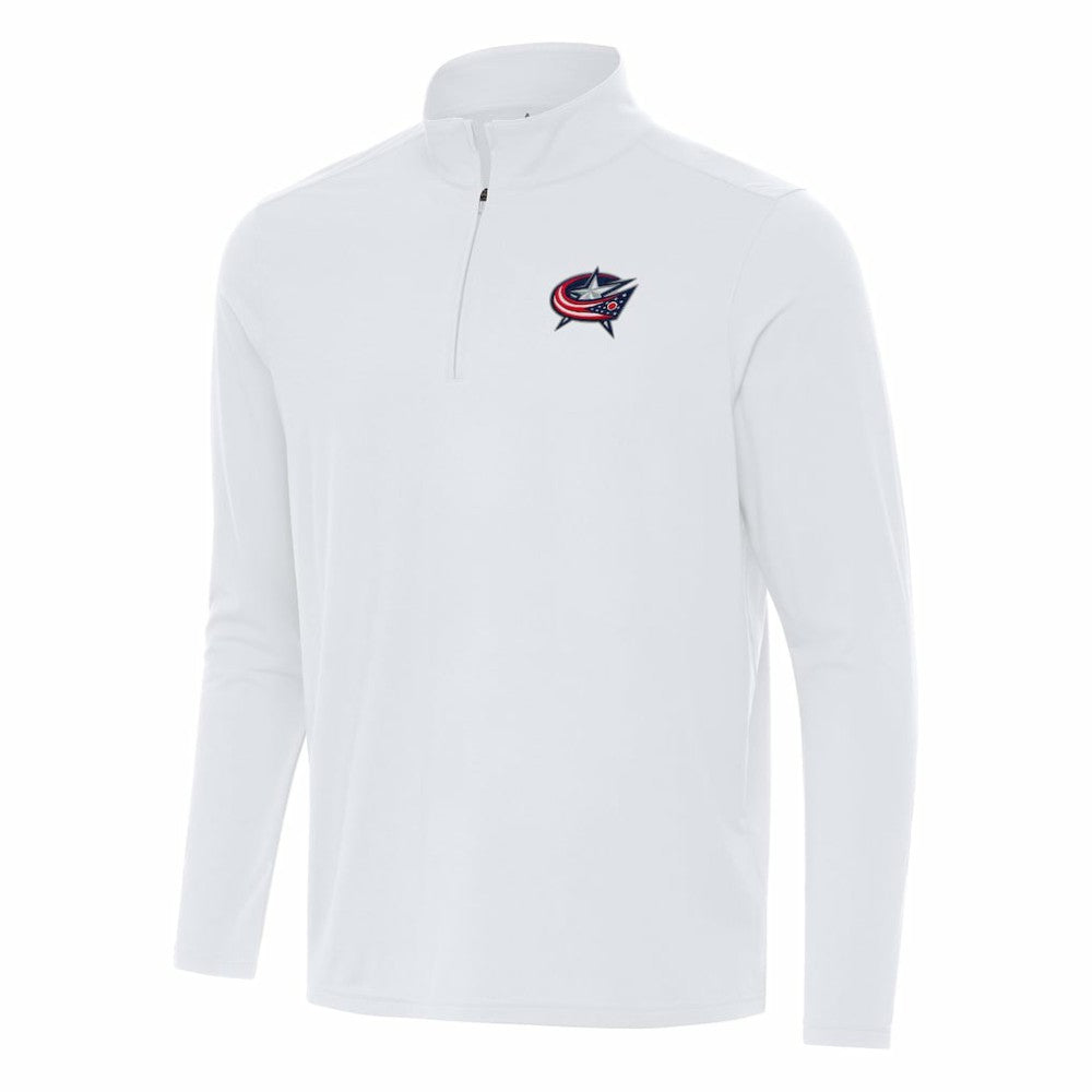 NHL Columbus Blue Jackets Antigua Intent Quarter-Zip Top - White