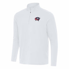 NHL Columbus Blue Jackets Antigua Intent Quarter-Zip Top - White
