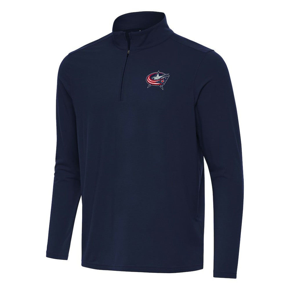 NHL Columbus Blue Jackets Antigua Intent Quarter-Zip Top - Navy