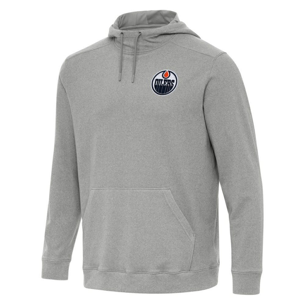 NHL Edmonton Oilers Antigua Cloud Pullover Hoodie - Heather Gray