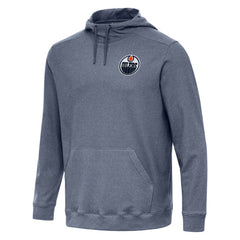 NHL Edmonton Oilers Antigua Cloud Pullover Hoodie - Heather Navy