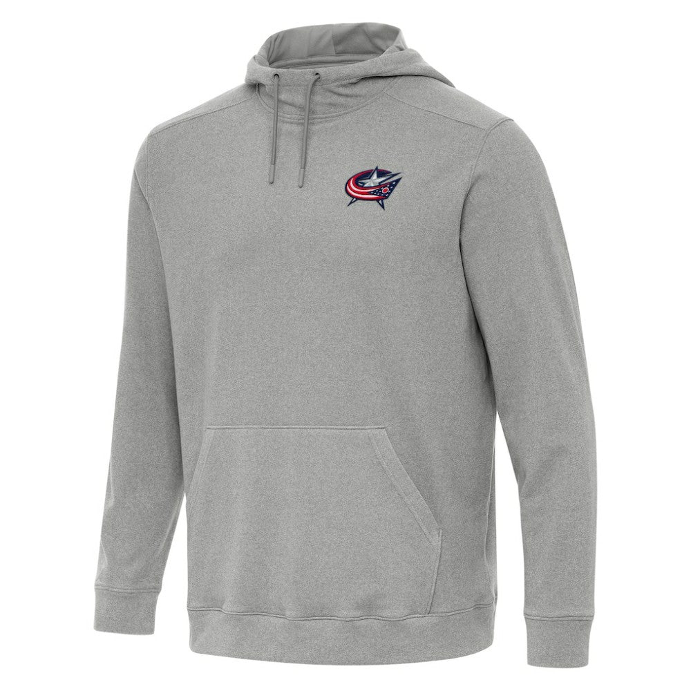 NHL Columbus Blue Jackets Antigua Cloud Pullover Hoodie - Heather Gray