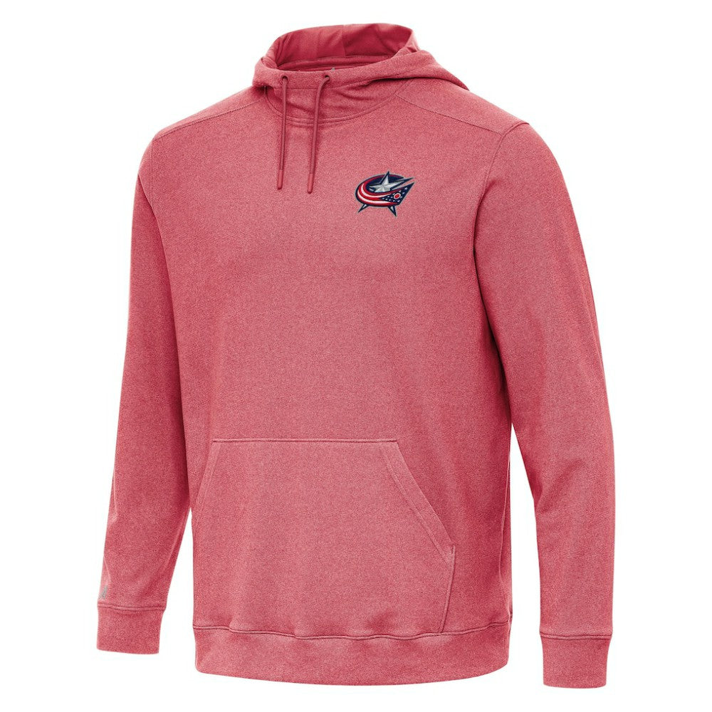NHL Columbus Blue Jackets Antigua Cloud Pullover Hoodie - Heather Red