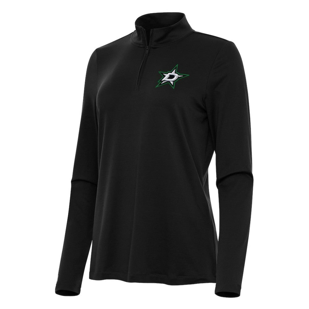 NHL Dallas Stars Antigua Women's Reprocess Quarter-Zip Top - Black