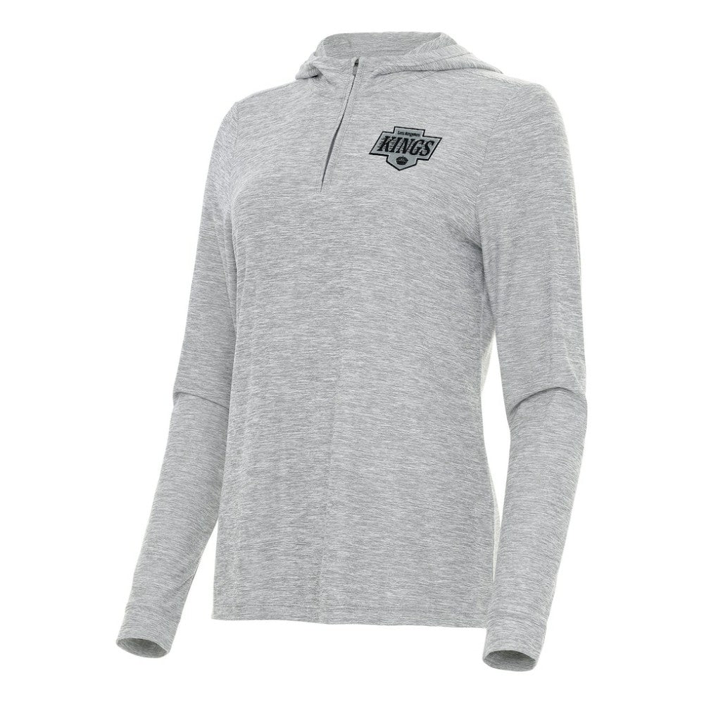 NHL Los Angeles Kings Antigua Women's Daybreak Quarter-Zip Hoodie - Heather Gray