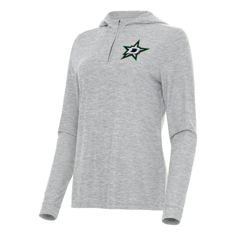NHL Dallas Stars Antigua Women's Daybreak Quarter-Zip Hoodie - Heather Gray
