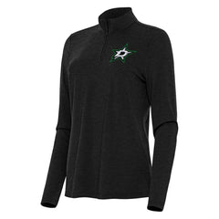 NHL Dallas Stars Antigua Women's Bright Quarter-Zip Top - Heather Black