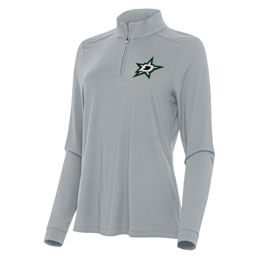 NHL Dallas Stars Antigua Women's Intent Quarter-Zip Top - Gray