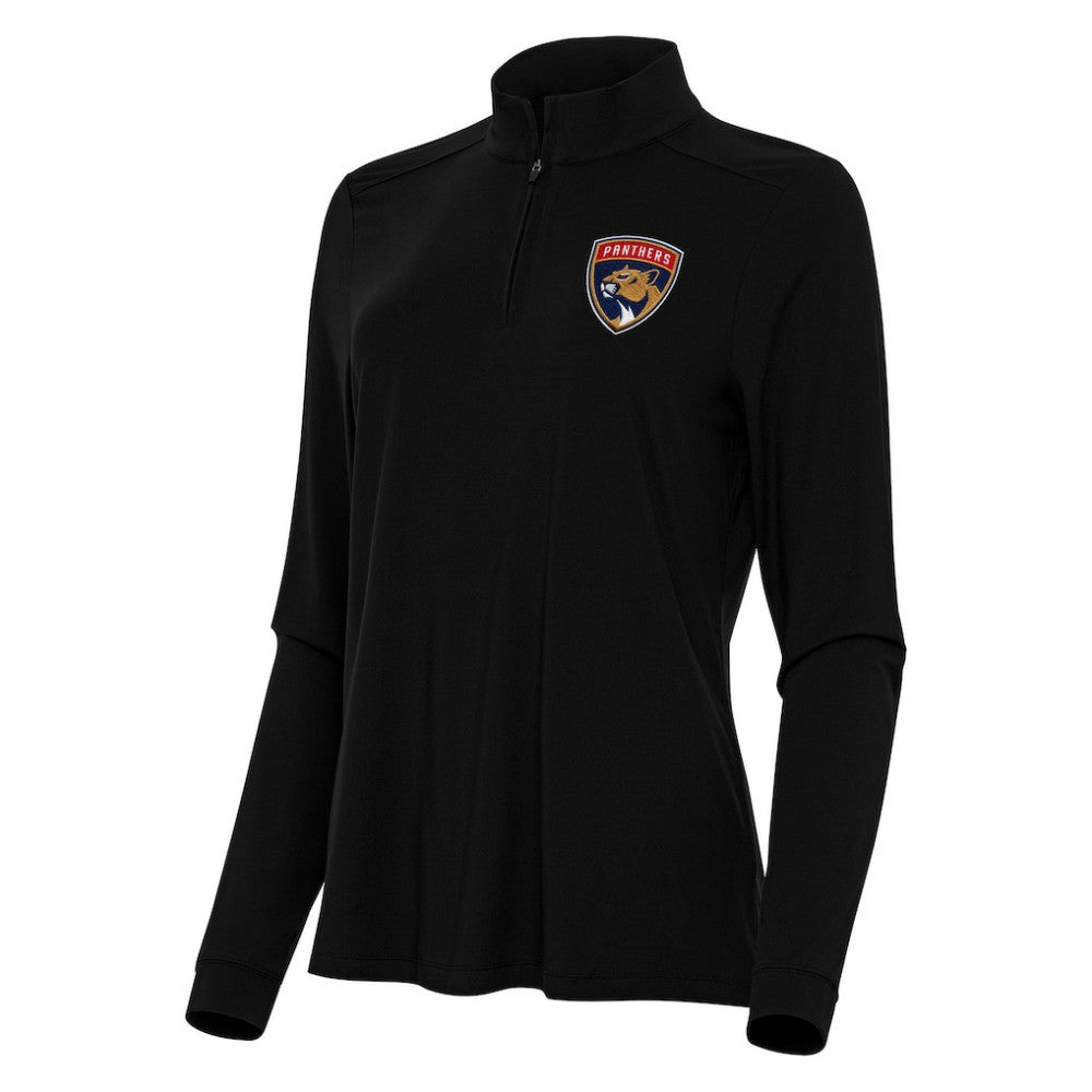 NHL Florida Panthers Antigua Women's Intent Quarter-Zip Top - Black