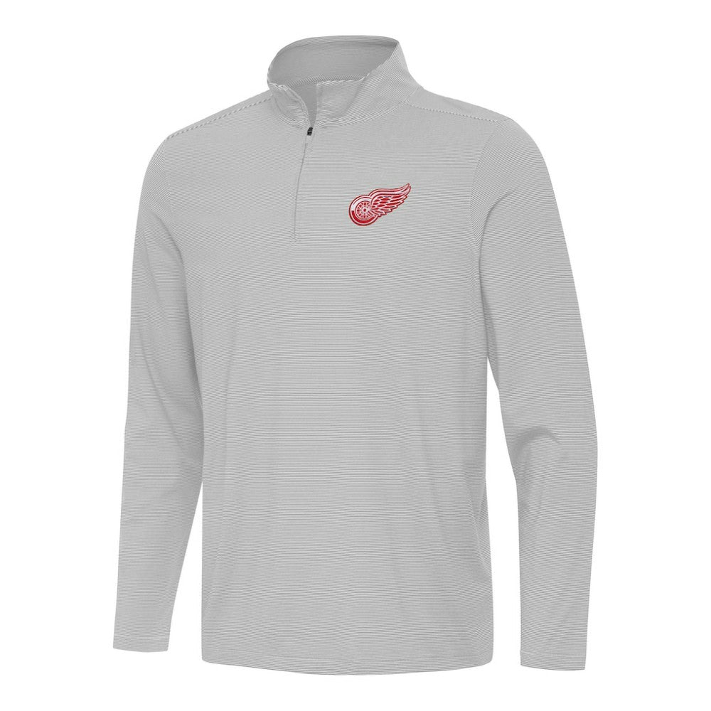 NHL Detroit Red Wings Antigua Twine Quarter-Zip Top - Gray