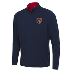 NHL Florida Panthers Antigua Content Quarter-Zip Pullover Top - Navy/Red