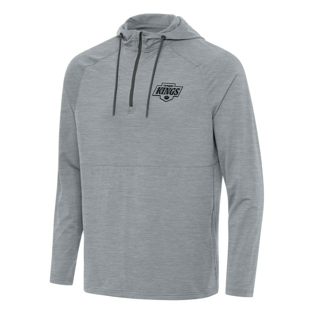 NHL Los Angeles Kings Antigua Spikes Quarter-Zip Hoodie - Heather Gray