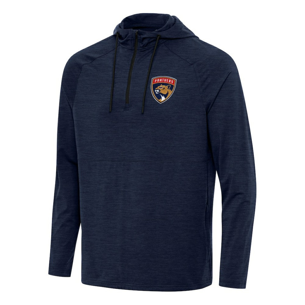 NHL Florida Panthers Antigua Spikes Quarter-Zip Hoodie - Heather Navy