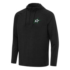 NHL Dallas Stars Antigua Spikes Quarter-Zip Hoodie - Heather Black