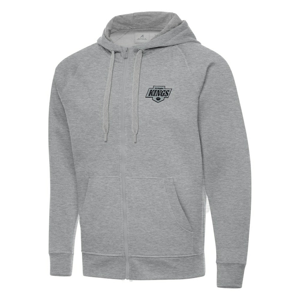 NHL Los Angeles Kings Antigua Big & Tall Victory Full-Zip Hoodie - Heather Gray
