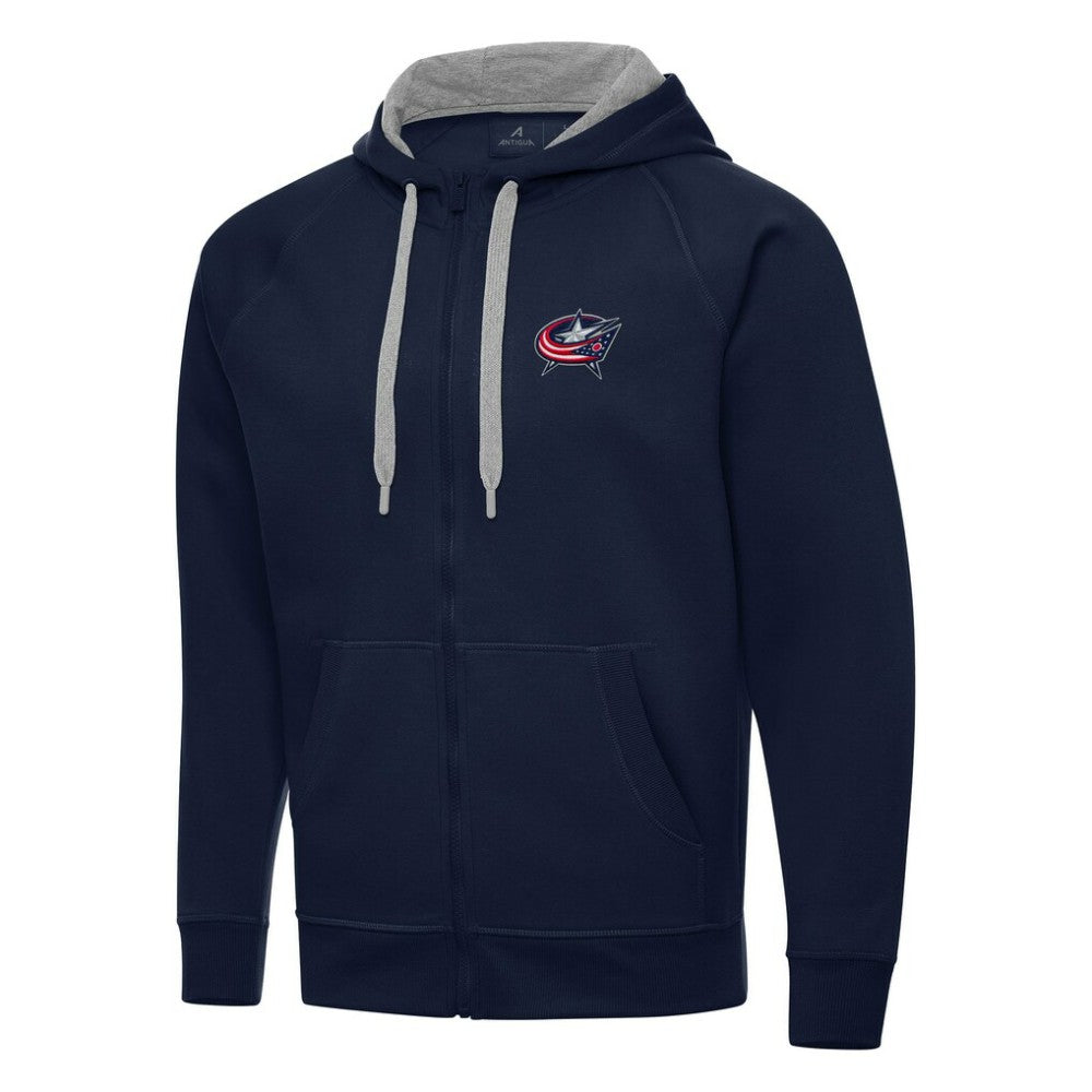 NHL Columbus Blue Jackets Antigua Big & Tall Victory Full-Zip Hoodie - Navy