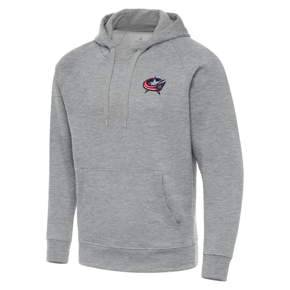 NHL Columbus Blue Jackets Antigua Big & Tall Victory Pullover Hoodie - Heather Gray