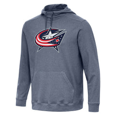 NHL Columbus Blue Jackets Antigua Cloud Pullover Hoodie - Heather Navy
