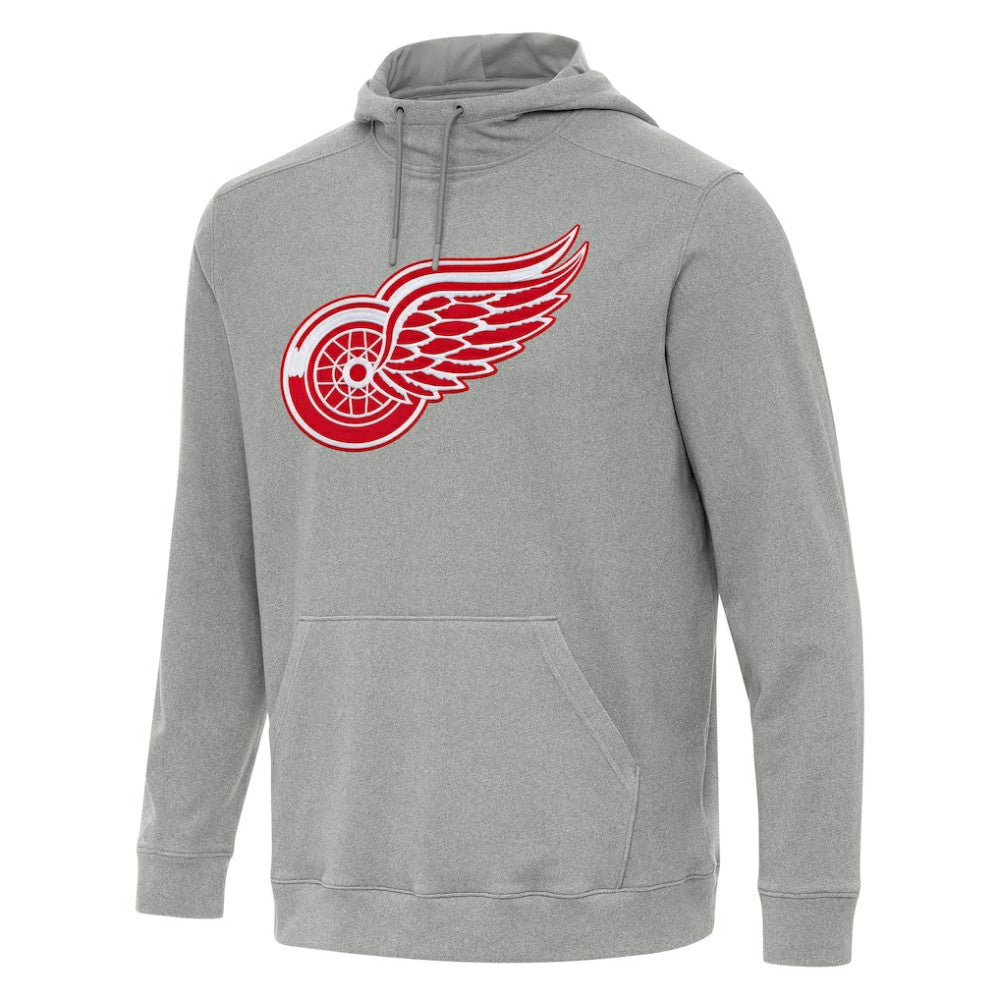 NHL Detroit Red Wings Antigua Cloud Pullover Hoodie - Heather Gray