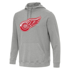 NHL Detroit Red Wings Antigua Cloud Pullover Hoodie - Heather Gray