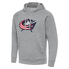 NHL Columbus Blue Jackets Antigua Big & Tall Victory Pullover Hoodie - Heather Gray