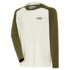 NHL Washington Capitals Antigua Intrepid Sand Raglan Long Sleeve Hoodie T-Shirt - Cream/Olive