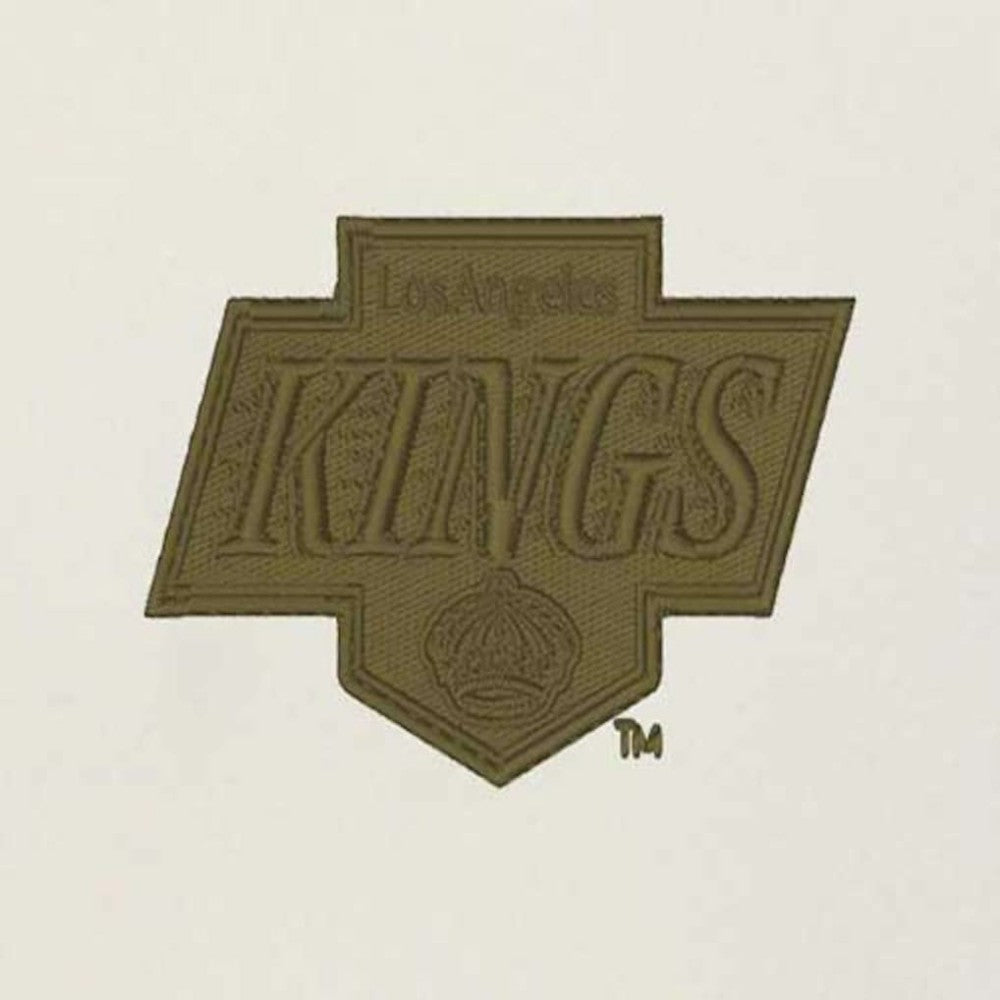 NHL Los Angeles Kings Antigua Intrepid Sand Raglan Long Sleeve Hoodie T-Shirt - Cream/Olive