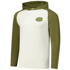 NHL Montreal Canadiens Antigua Intrepid Sand Raglan Long Sleeve Hoodie T-Shirt - Cream/Olive