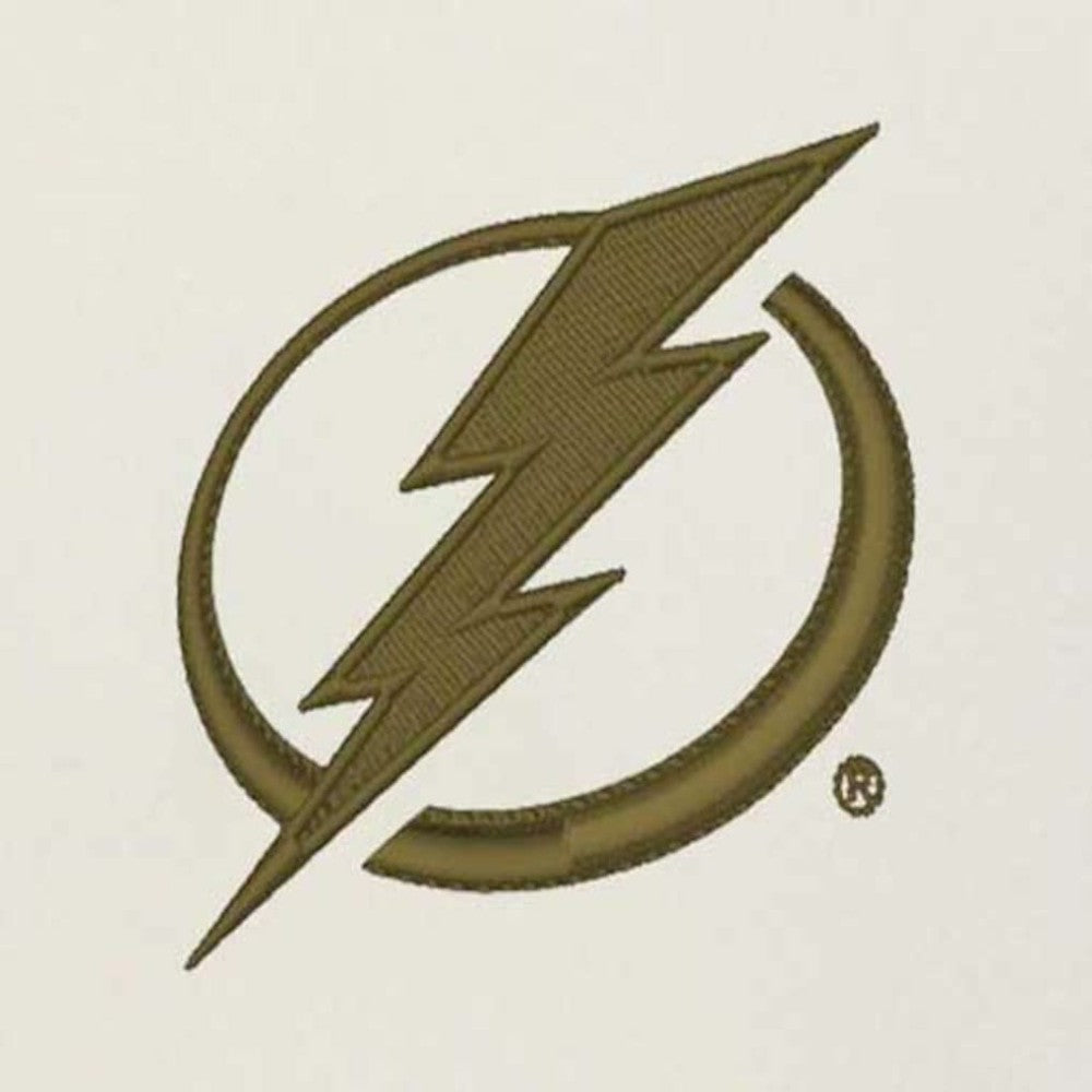 NHL Tampa Bay Lightning Antigua Intrepid Sand Raglan Long Sleeve Hoodie T-Shirt - Cream/Olive