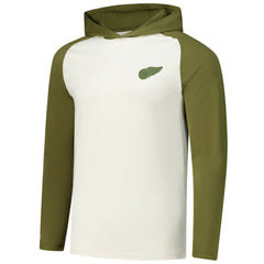 NHL Detroit Red Wings Antigua Intrepid Sand Raglan Long Sleeve Hoodie T-Shirt - Cream/Olive