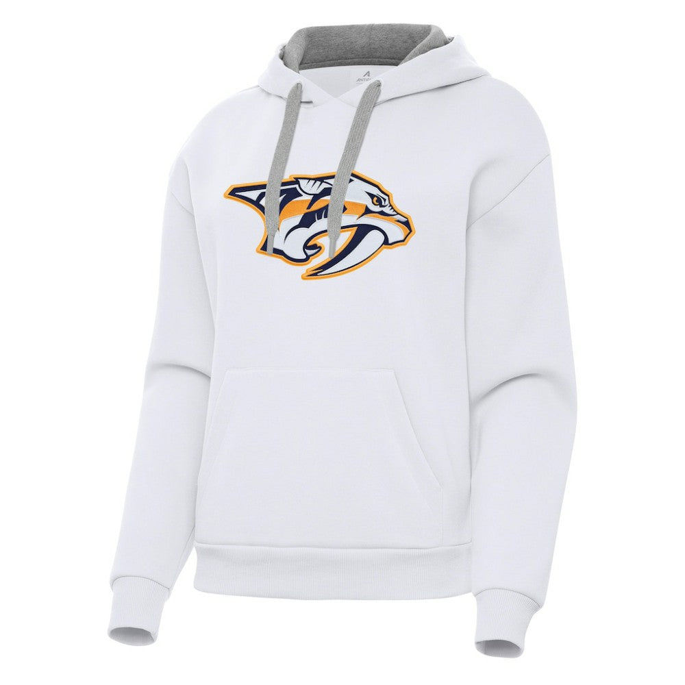 NHL Nashville Predators Antigua Women's Victory Pullover Hoodie - White