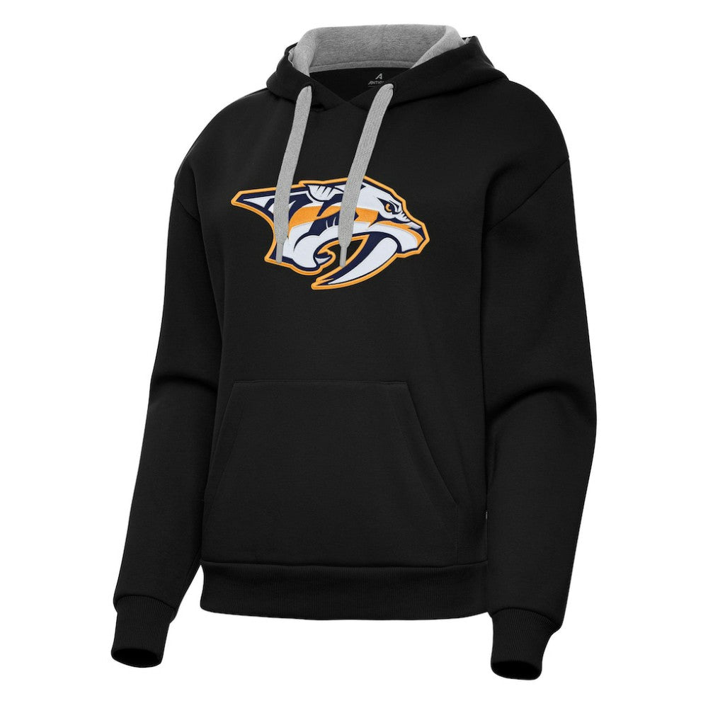 NHL Nashville Predators Antigua Women's Victory Pullover Hoodie - Black