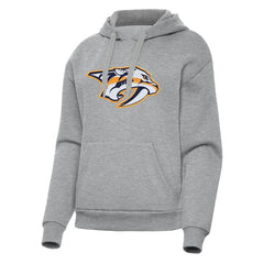 NHL Nashville Predators Antigua Women's Victory Pullover Hoodie - Heather Gray