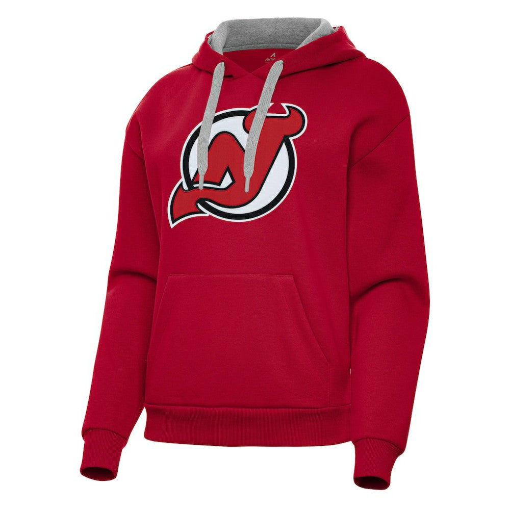 NHL New Jersey Devils Antigua Women's Victory Pullover Hoodie - Red