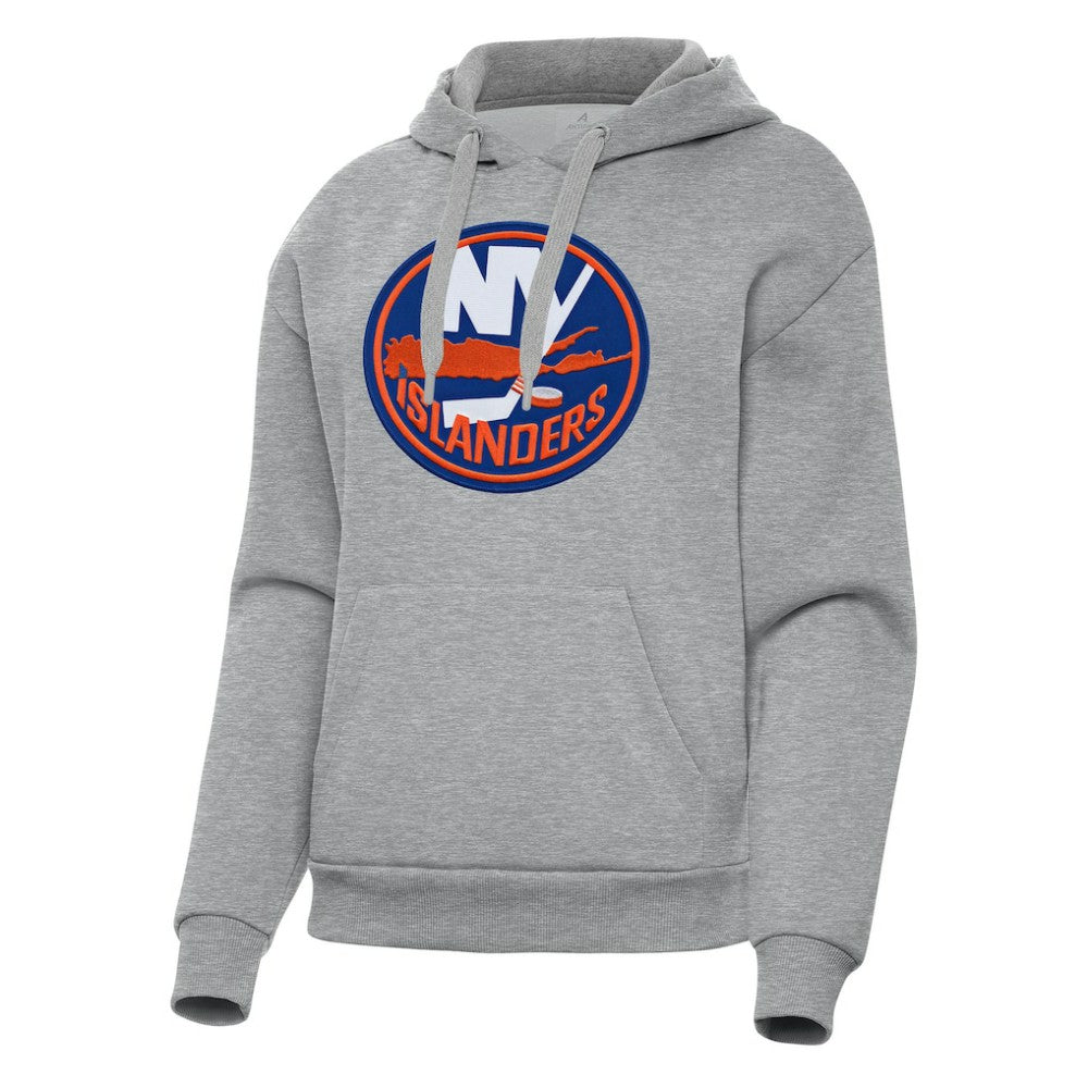 NHL New York Islanders Antigua Women's Victory Pullover Hoodie - Heather Gray