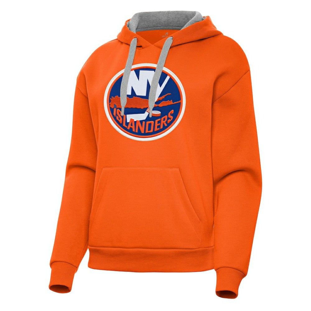 NHL New York Islanders Antigua Women's Victory Pullover Hoodie - Orange