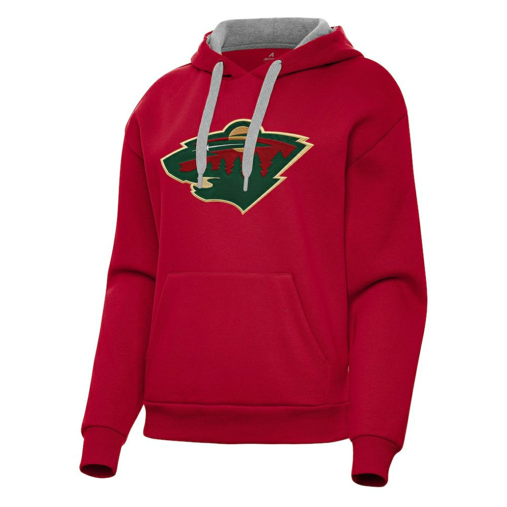 NHL Minnesota Wild Antigua Women's Victory Pullover Hoodie - Red