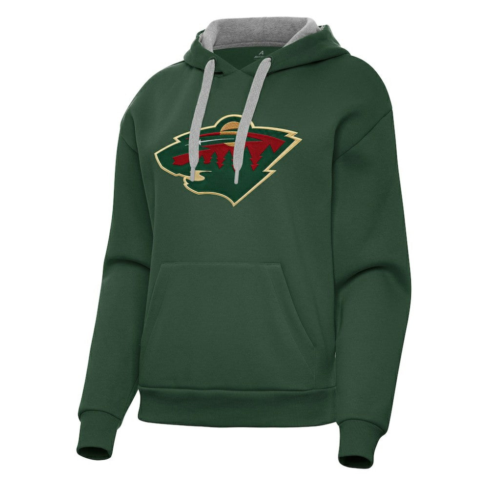NHL Minnesota Wild Antigua Women's Victory Pullover Hoodie - Hunter Green