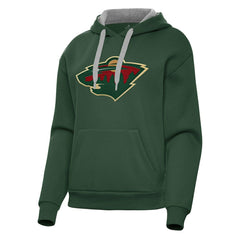 NHL Minnesota Wild Antigua Women's Victory Pullover Hoodie - Hunter Green