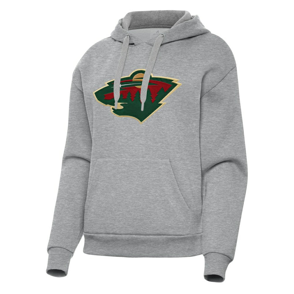 NHL Minnesota Wild Antigua Women's Victory Pullover Hoodie - Heather Gray