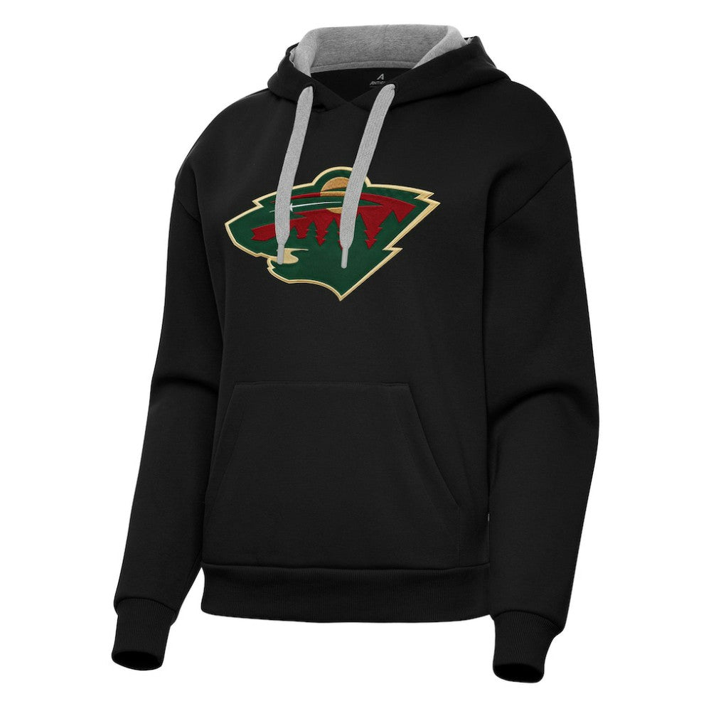 NHL Minnesota Wild Antigua Women's Victory Pullover Hoodie - Black