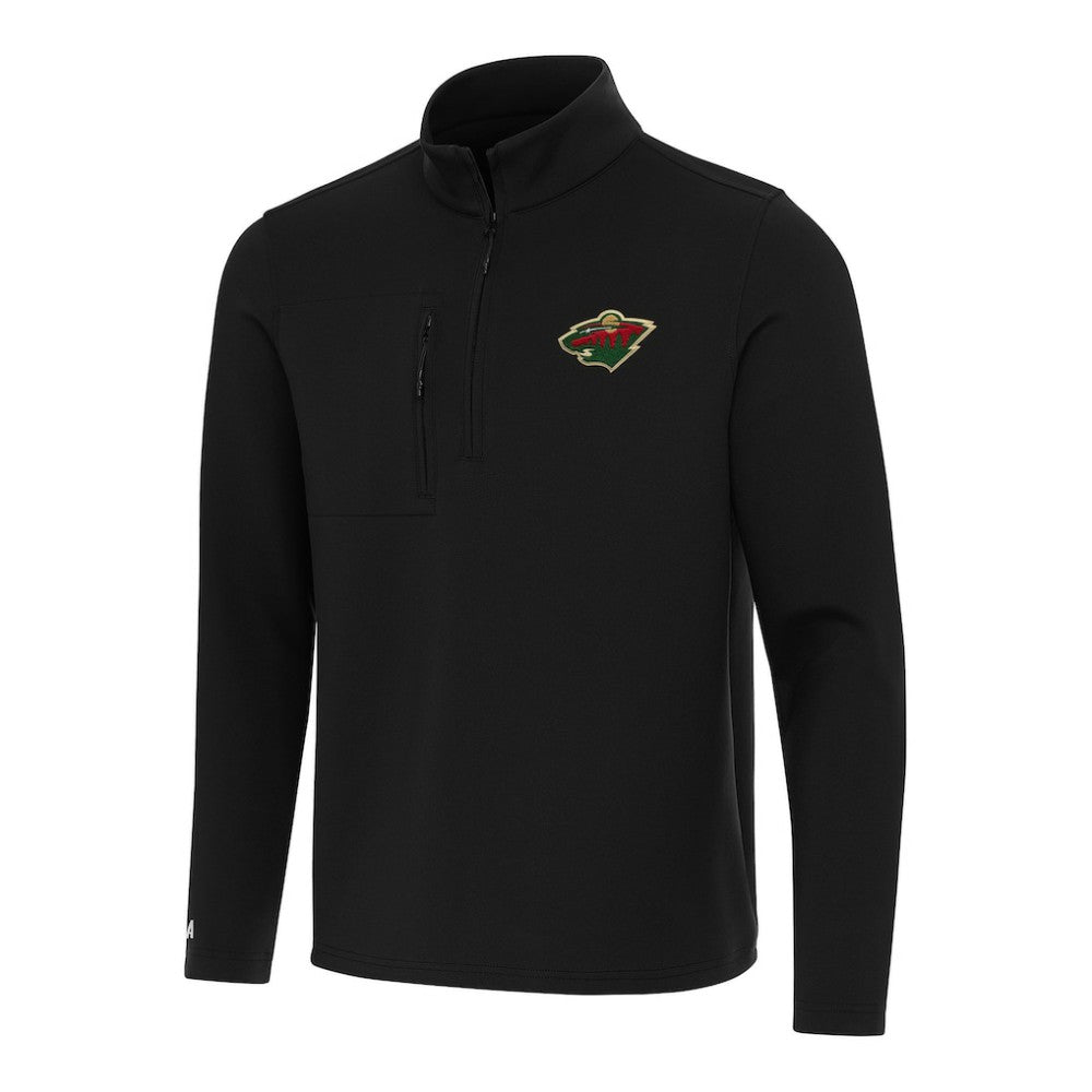 NHL Minnesota Wild Antigua Insider Quarter-Zip Top - Black