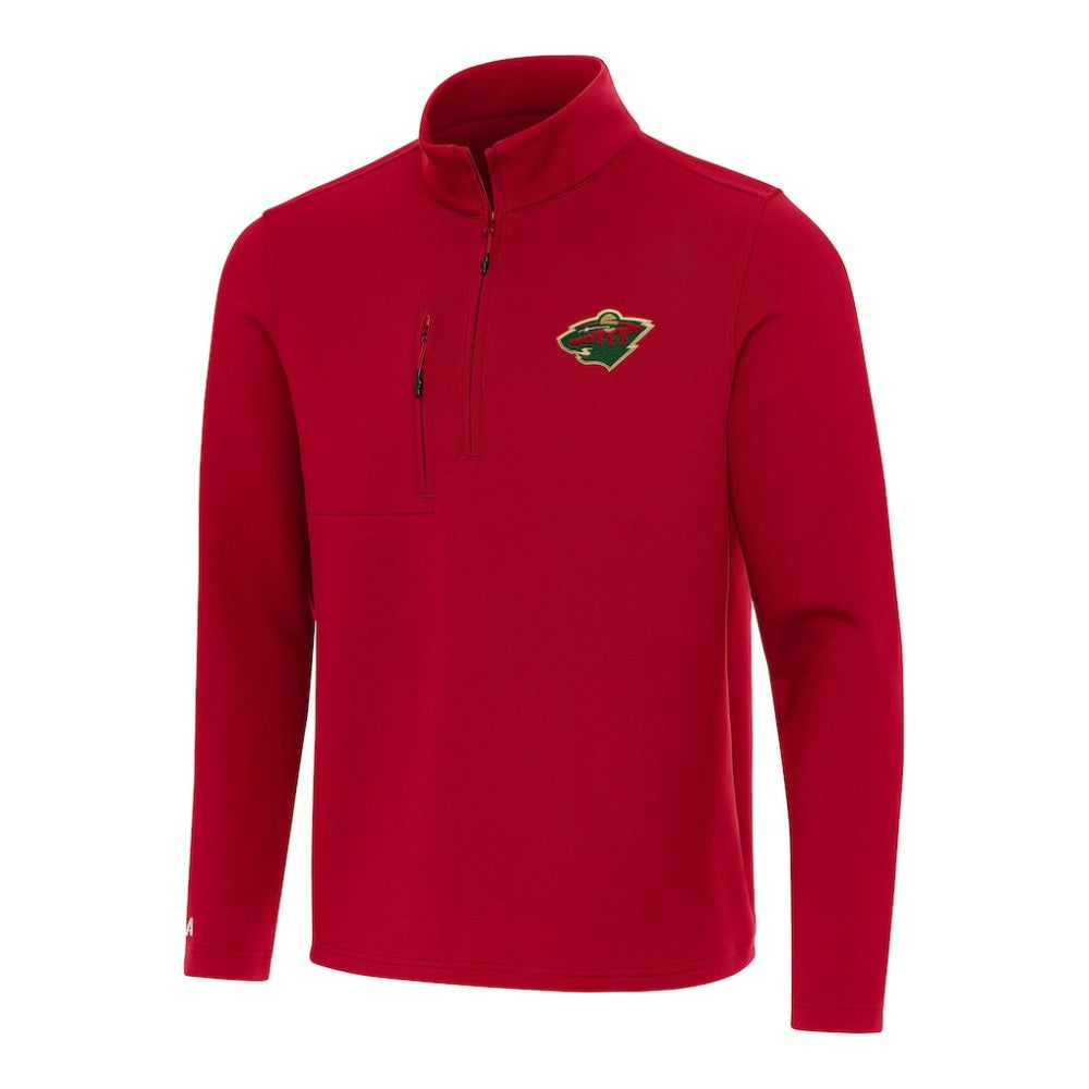 NHL Minnesota Wild Antigua Insider Quarter-Zip Top - Red