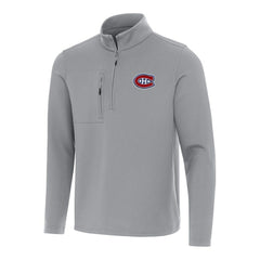 NHL Montreal Canadiens Antigua Insider Quarter-Zip Top - Gray