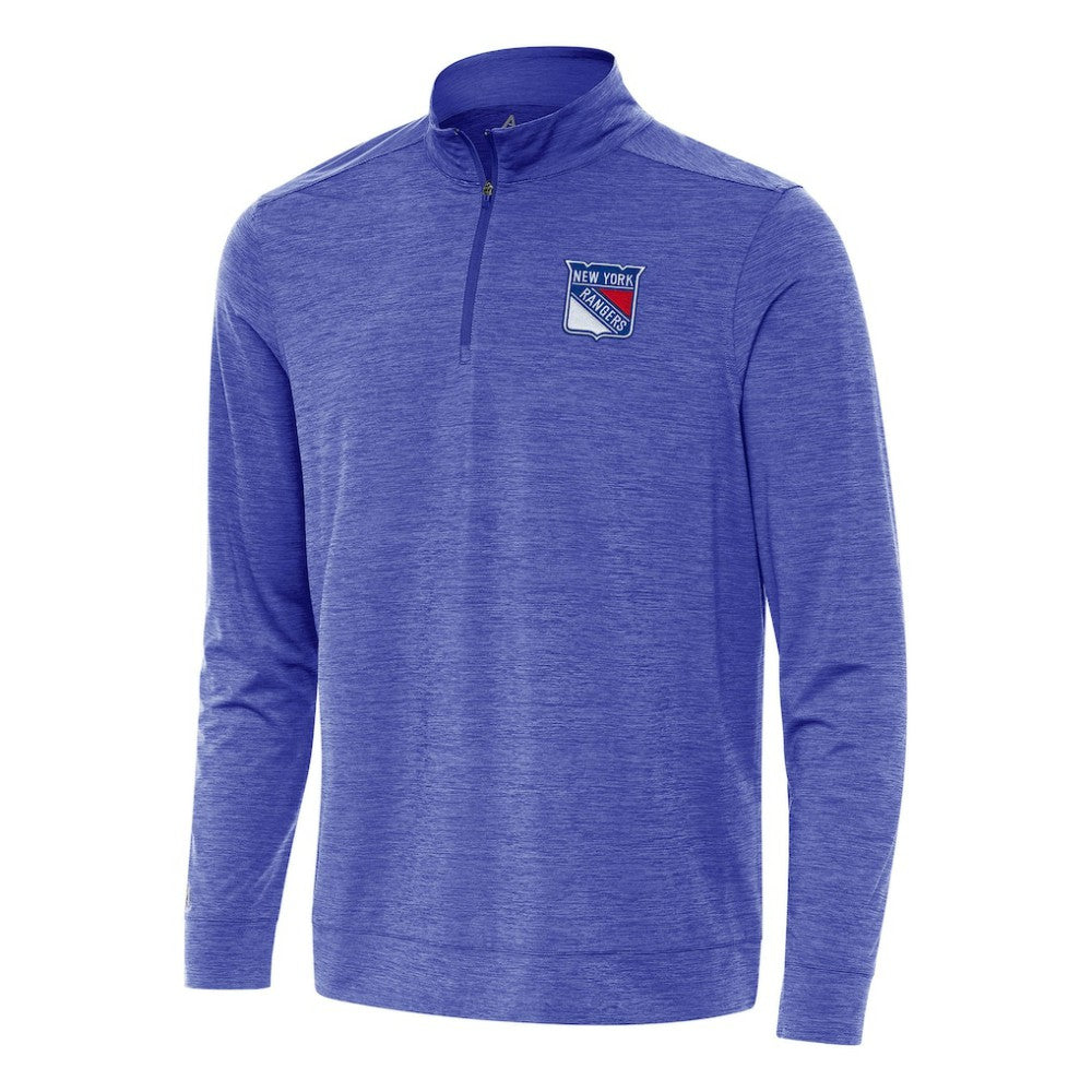 NHL New York Rangers Antigua Bright Quarter-Zip Top - Heather Royal