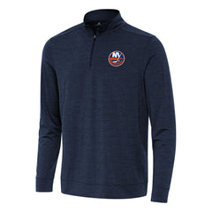NHL New York Islanders Antigua Bright Quarter-Zip Top - Heather Navy