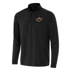NHL Minnesota Wild Antigua Bright Quarter-Zip Top - Heather Black