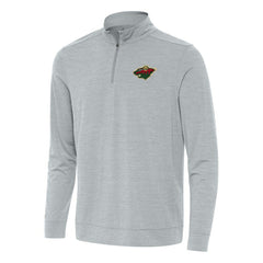 NHL Minnesota Wild Antigua Bright Quarter-Zip Top - Heather Gray