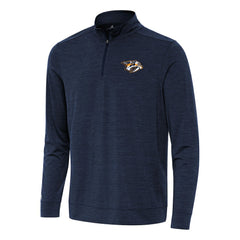 NHL Nashville Predators Antigua Bright Quarter-Zip Top - Heather Navy